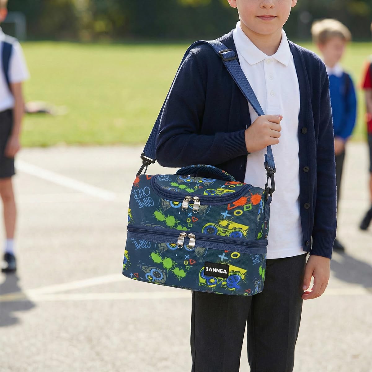 Lunch Bag 7 L, Thermal Insulated Cooler Tote, Waterproof Leakproof Food Storage, Reusable Lunch Box Carrier for Work, School, Picnic, Travel, BB-541 (Navy Blue) - image 6