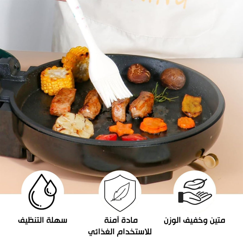 Air Fryer Paper Liners 100 Pieces, Disposable Non-Stick Parchment Sheets, Greaseproof Water-Resistant Basket Inserts for Baking, Roasting and Microwave, with Silicone Basting Brush - image 4