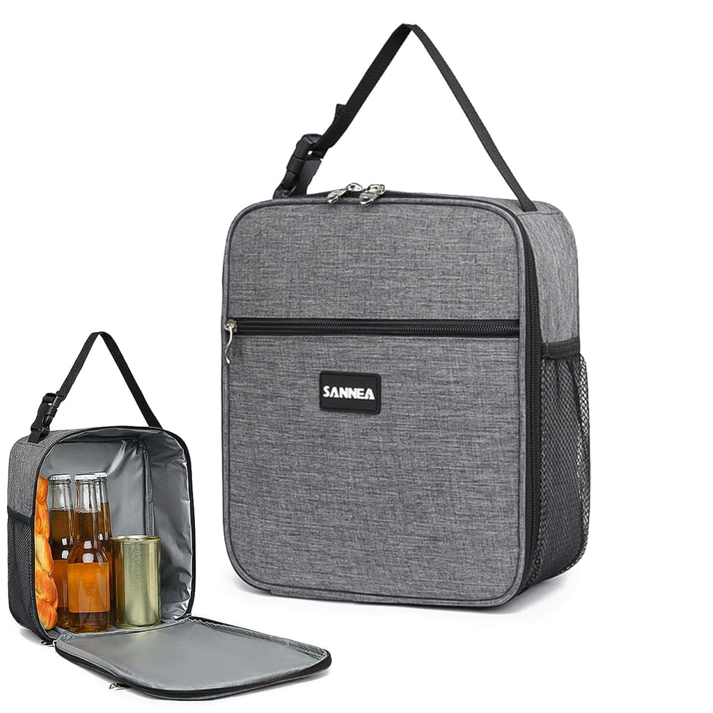 Insulated Lunch Bag 7L, Thermal Cooler Tote with Leak-Resistant Lining for Hot and Cold Food, Reusable Meal Carrier for Work, School, Meal Prep, Picnic and Travel, BB-543, (Grey) - image 1