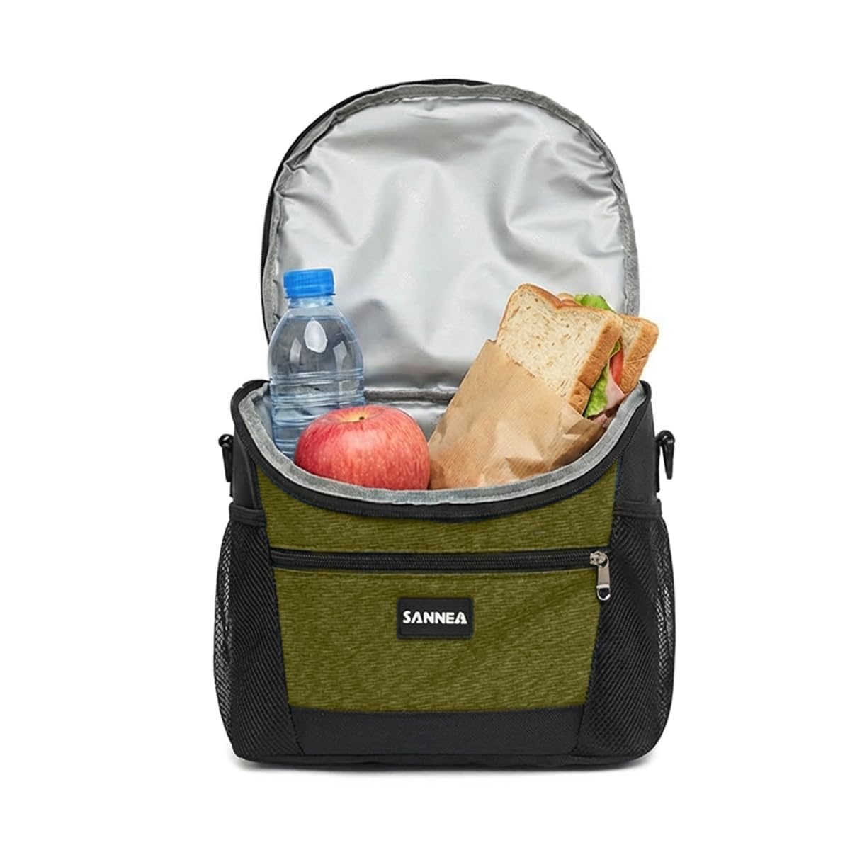 Insulated Lunch Bag 9L, Thermal Food Cooler Tote with Leak-Resistant Lining for Hot and Cold Meals, Reusable Lunch Box Carrier for Work, School, Picnic and Travel, BB-521 (Army Green) - image 1