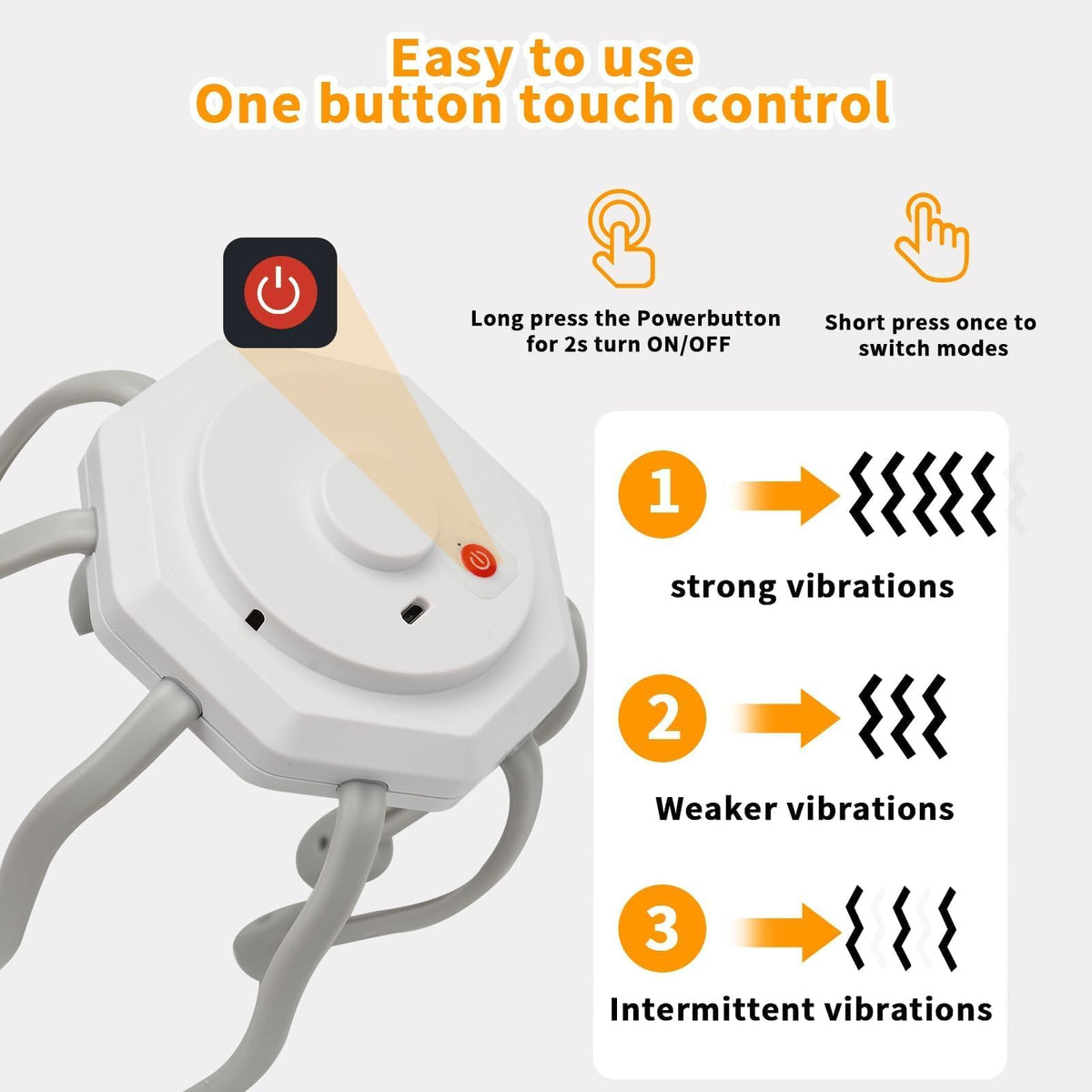 Electric Scalp Massager, USB Rechargeable Head Massager with 3 Vibration Modes and 8 Flexible Claws, Cordless Handheld Tool for Daily Relaxation, Home, Office and Travel, LM-080, White - image 2