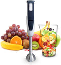 Hand Blender 2 in 1, 400W with Turbo and Variable Speed, Stainless Steel Shaft, 800 ml Beaker and Whisk, Low-Noise Copper Motor, Black and White, KM1024 - image 1