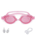 Swimming Goggles, Hypoallergenic Silicone Swim Goggles with Shatter-Resistant Lenses and Adjustable Strap for Pool, Beach, Training and Recreational Swimming, SB-380, Pink - image 1