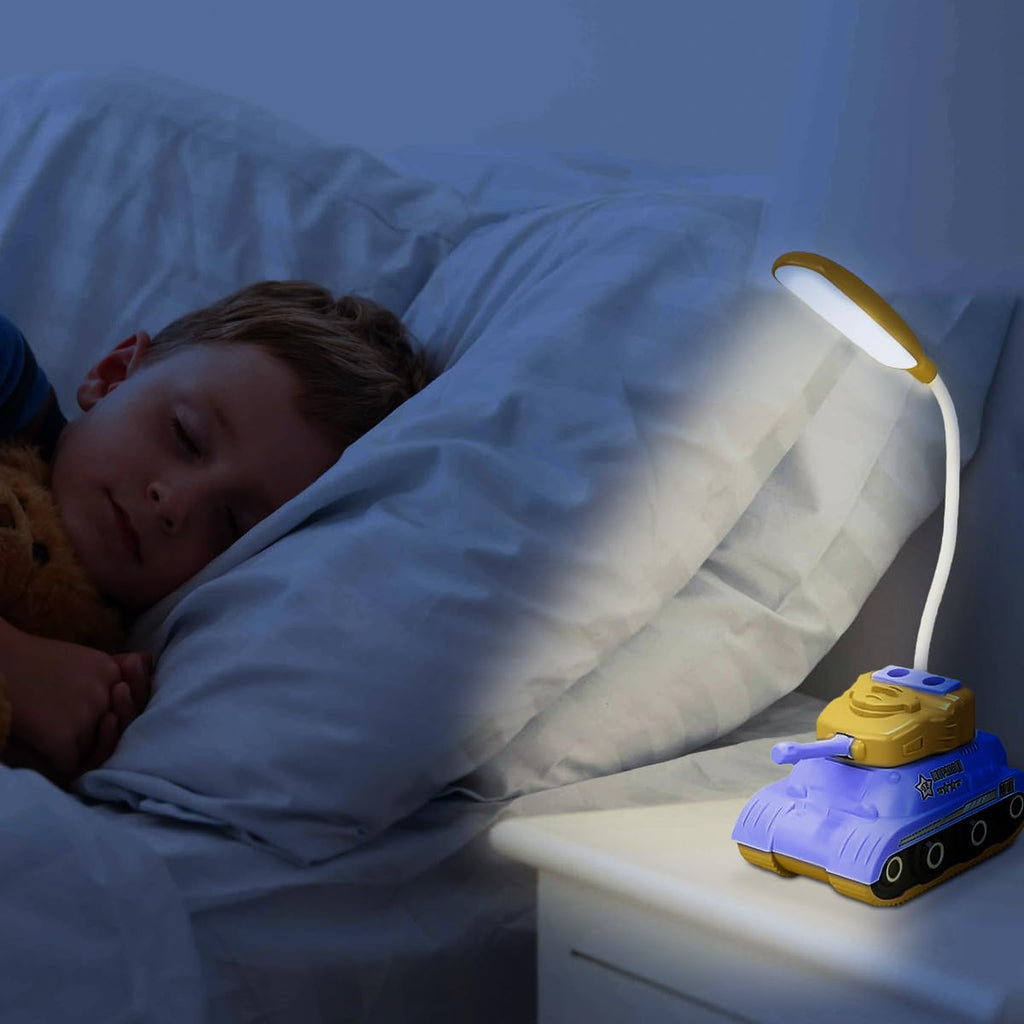 Desk Lamp Led Study Light with Phone Holder, Usb Powered Table Lamp for Reading, Night Light And Flood Lighting for Home Office Bedroom, YC-9900A/B/C (Blue) - image 7