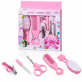 Baby Nail Care Kit 6 Pcs Newborn Grooming Set, BPA Free Infant Manicure Pedicure Tools with Hair Brush Comb for Baby Toddler Care (Pink) - image 1