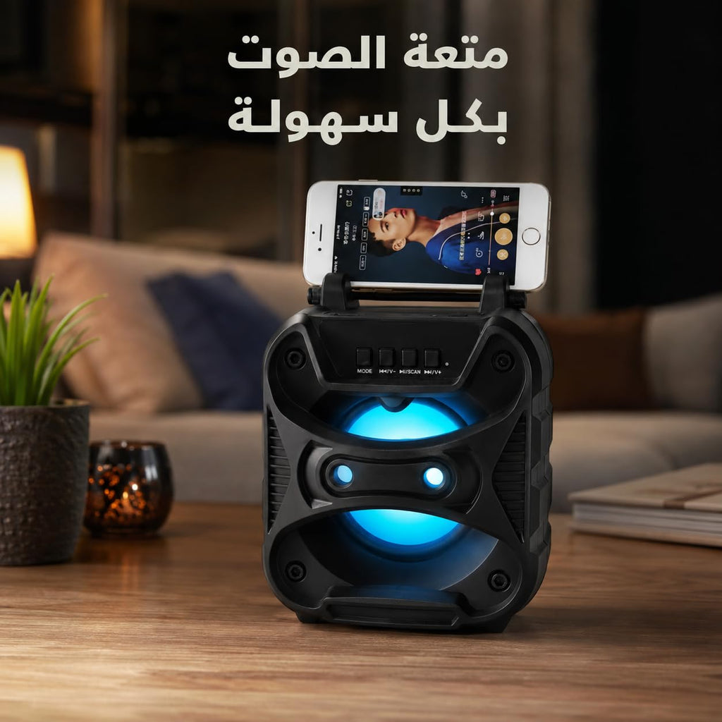 Portable Bluetooth Speaker, Wireless Mini Speaker with USB Flash and Memory Card Support, Input for Smartphones, Music and Games, ZR-240S, Black - image 7