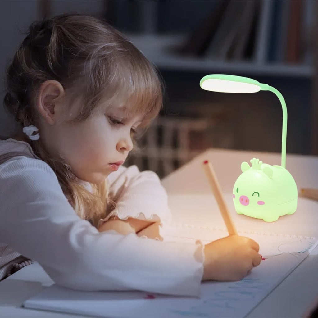 LED Desk Lamp USB Study Lamp, Foldable Portable Table Light with Adjustable Brightness for Reading Home Office Workspace (Green) - image 7