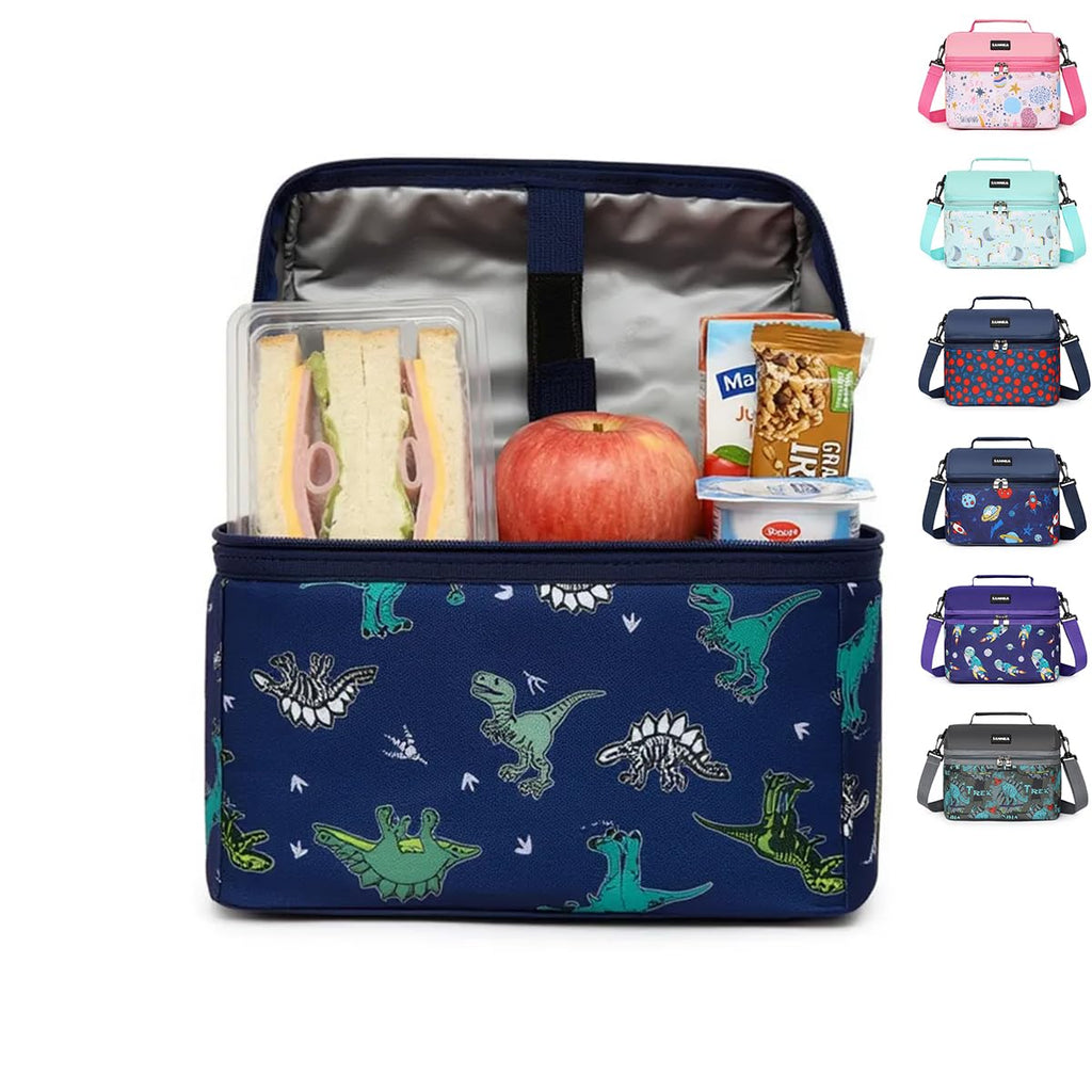 Insulated Lunch Bag 8L, Design Thermal Cooler Tote with Leak-Resistant Lining for Hot and Cold Food, Reusable Meal Carrier for Work, School, Picnic and Travel, BB-545 (Dinosaur) - image 1