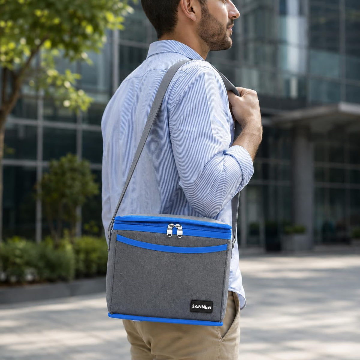Lunch Bag 5L, Insulated Thermal Cooler Tote with Leak-Resistant Design, Zipper and Adjustable Shoulder Strap for Office, School, Travel and Picnic, BB-540 - image 7