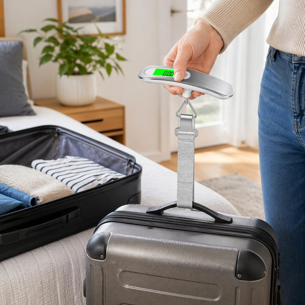 Digital Luggage Scale Portable Hanging Weight Scale 50kg 110lb with LCD Backlit Display and Hook – Electronic Travel Suitcase Scale for Home, Airport and Baggage - image 6