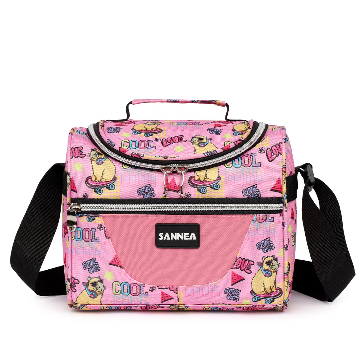Insulated Lunch Bag 7L, Thermal Cooler Tote with Water-Resistant Design and Leak-Resistant Lining for Work, School, Picnic and Travel, BB-546 (Skater Dog) - image 1