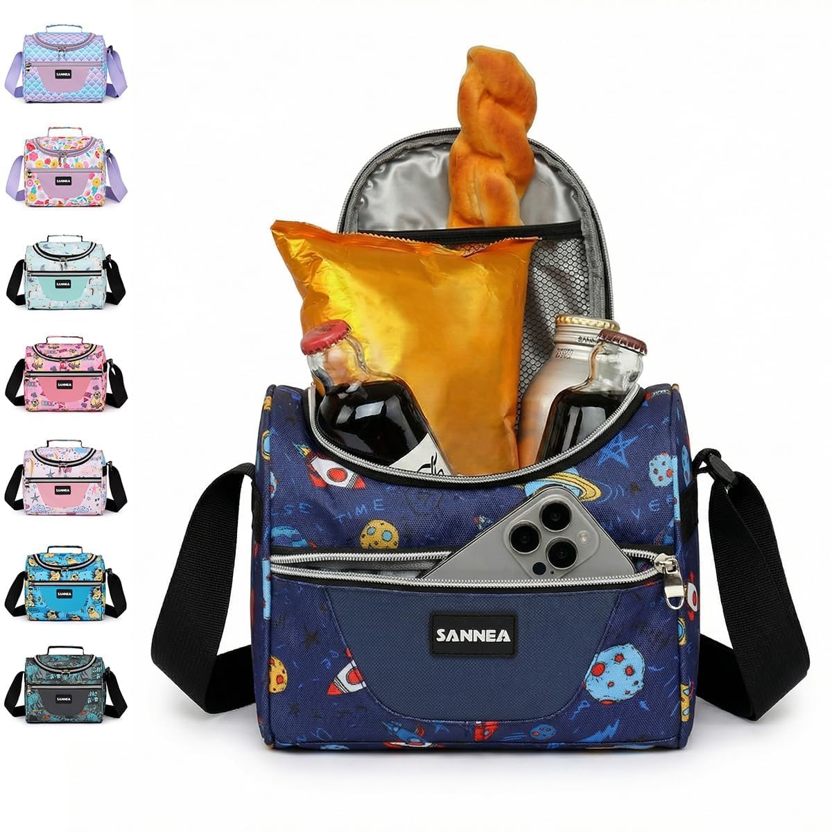Insulated Lunch Bag 7L, Thermal Cooler Tote with Leak-Resistant Lining for Hot and Cold Food, Reusable Meal Bag for Work, School, Picnic and Travel, BB-546 (Space) - image 1