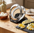 Egg Slicer 2 in 1, Stainless Steel Wire Egg Cutter for Hard-Boiled Eggs, Mushrooms and Soft Fruits, Slice and Wedge Kitchen Tool, 9 x 9 x 11 cm, XE-207 - image 1