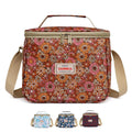 Lunch Bag 7.5 L, Insulated Thermal Cooler Tote, Waterproof Leak-Resistant Food Storage for Hot and Cold Meals, Work, School, Picnic and Travel, BB-548 (Floral) - image 1