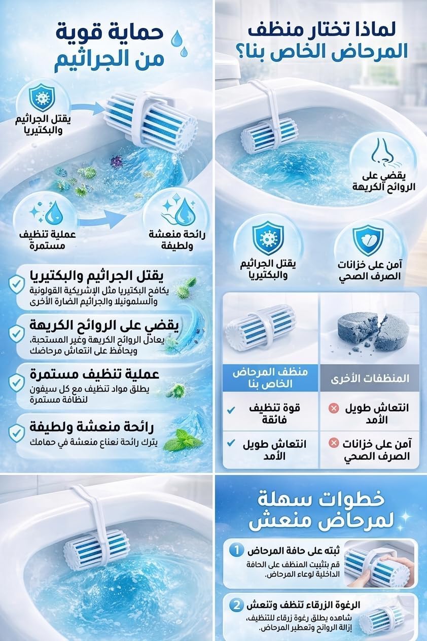 Toilet Freshener 2 Pieces, Bathroom Deodorizer and Toilet Bowl Odor Control Freshener for Washroom and Home Use, Multicolor - image 4