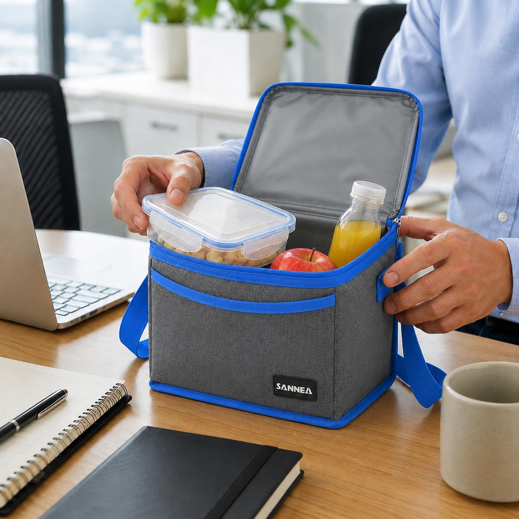 Lunch Bag 5L, Insulated Thermal Cooler Tote with Leak-Resistant Design, Zipper and Adjustable Shoulder Strap for Office, School, Travel and Picnic, BB-540 - image 6