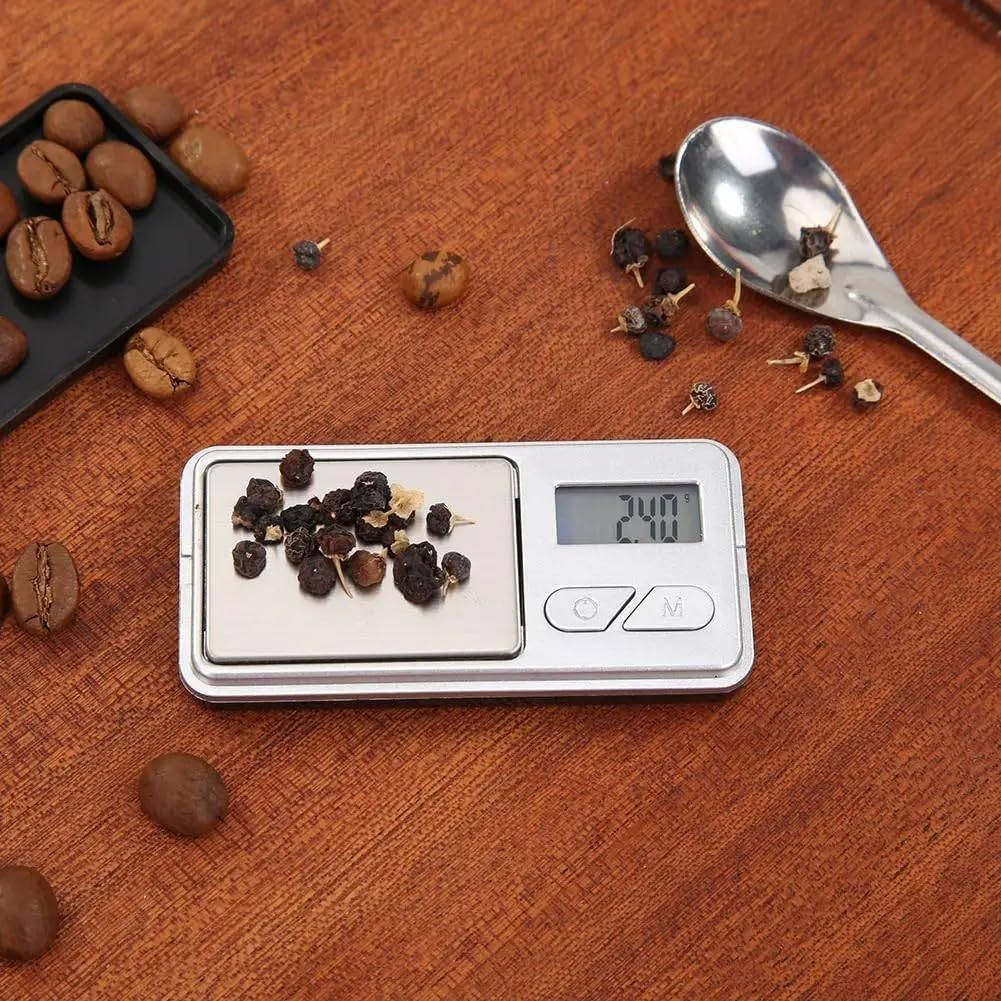 Digital Pocket Scale 200g x 0.01g, Mini Precision Gram and Jewelry Scale with LED Display and Protective Cover for Gold, Silver, Coins and Small Items, Black and Silver - image 6