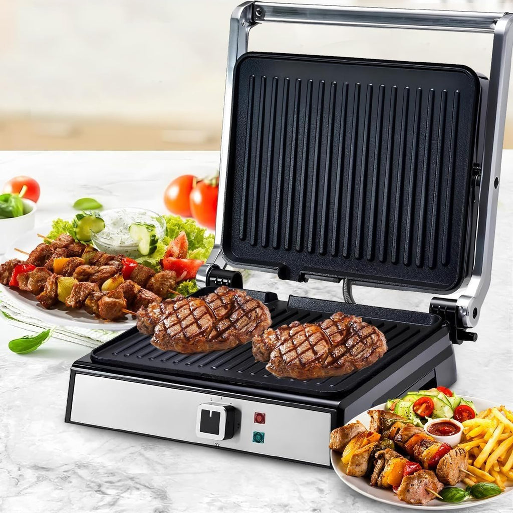 Electric Grill 1800W, Non-Stick Indoor Grilling Machine with 30 x 24cm Plate, Adjustable Temperature, Cool-Touch Handle and Power Ready Indicators, KB1048 - image 7