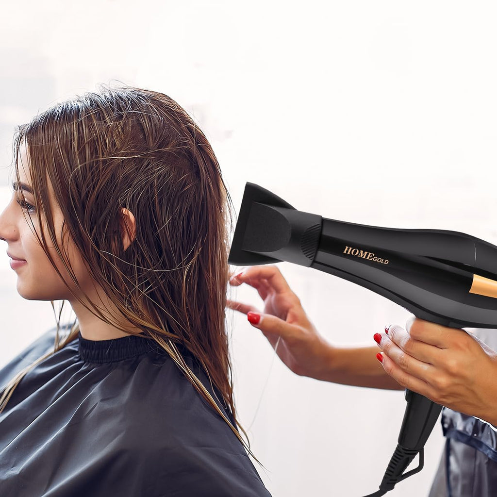 Hair Dryer 4000W Ionic with Concentrator Nozzle, 3 Heat and 2 Speed Settings, Low Noise Blow Dry Styling Tool with Overheat Protection, HG-801 - image 7
