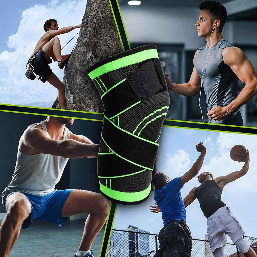 Knee Support Brace, 3D Weaving Compression Sleeve with Adjustable Strap and Breathable Elastic Design for Men and Women, Walking, Running, Gym and Daily Use - image 7