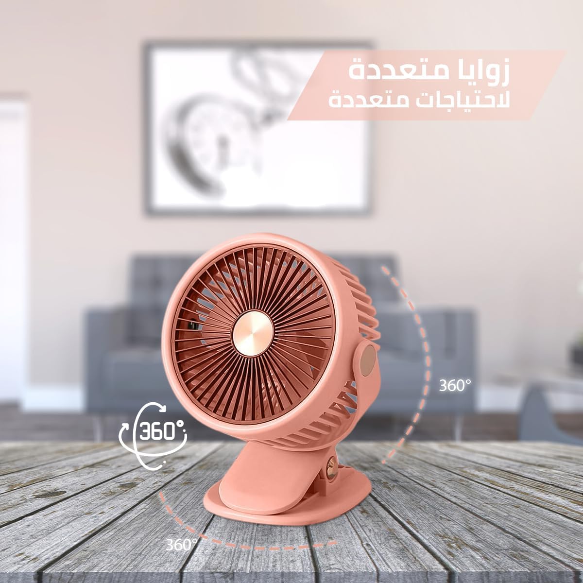 Portable Fan, Mini USB Handheld and Desk Fan with Stand, 3 Speeds, 5W Personal Cooling Fan for Travel, Home, Office and Daily Use, ZB125 (Pink) - image 5