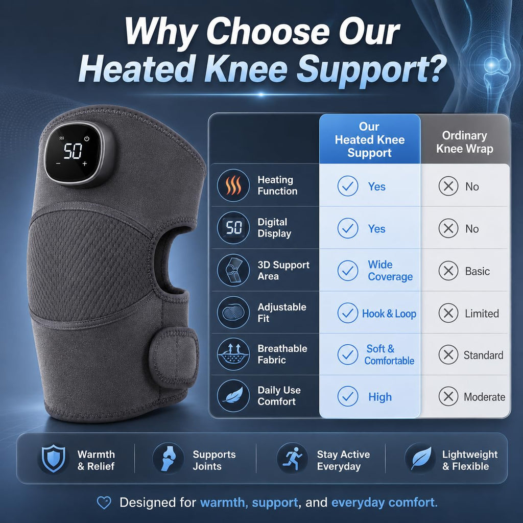 Knee Massager with Heat and Vibration, Cordless Adjustable Wrap with Easy Controls for Daily Comfort and Relaxation at Home, Office and Travel - image 4