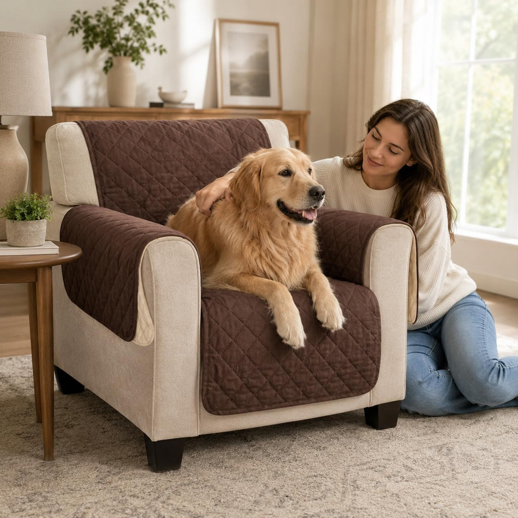 Recliner Slipcover Washable Chair Protector Non-Slip Furniture Cover for Pets, SB-280 - image 6