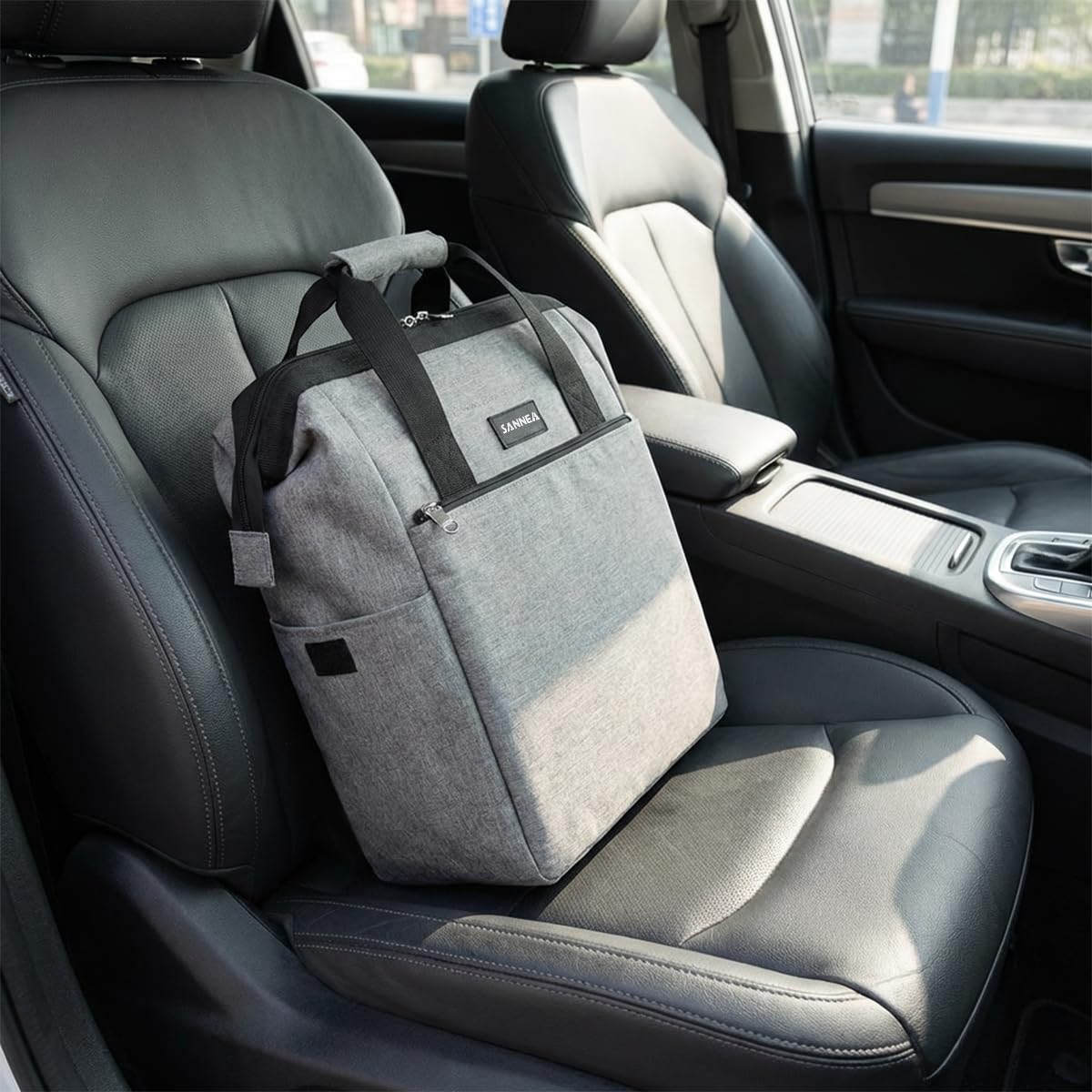 Insulated Lunch Bag 10L Thermal Lunch Box Tote, Waterproof Leakproof Cooler Bag for Hot Cold Food Storage, Work School Travel Picnic, BB-524 (Grey) - image 6