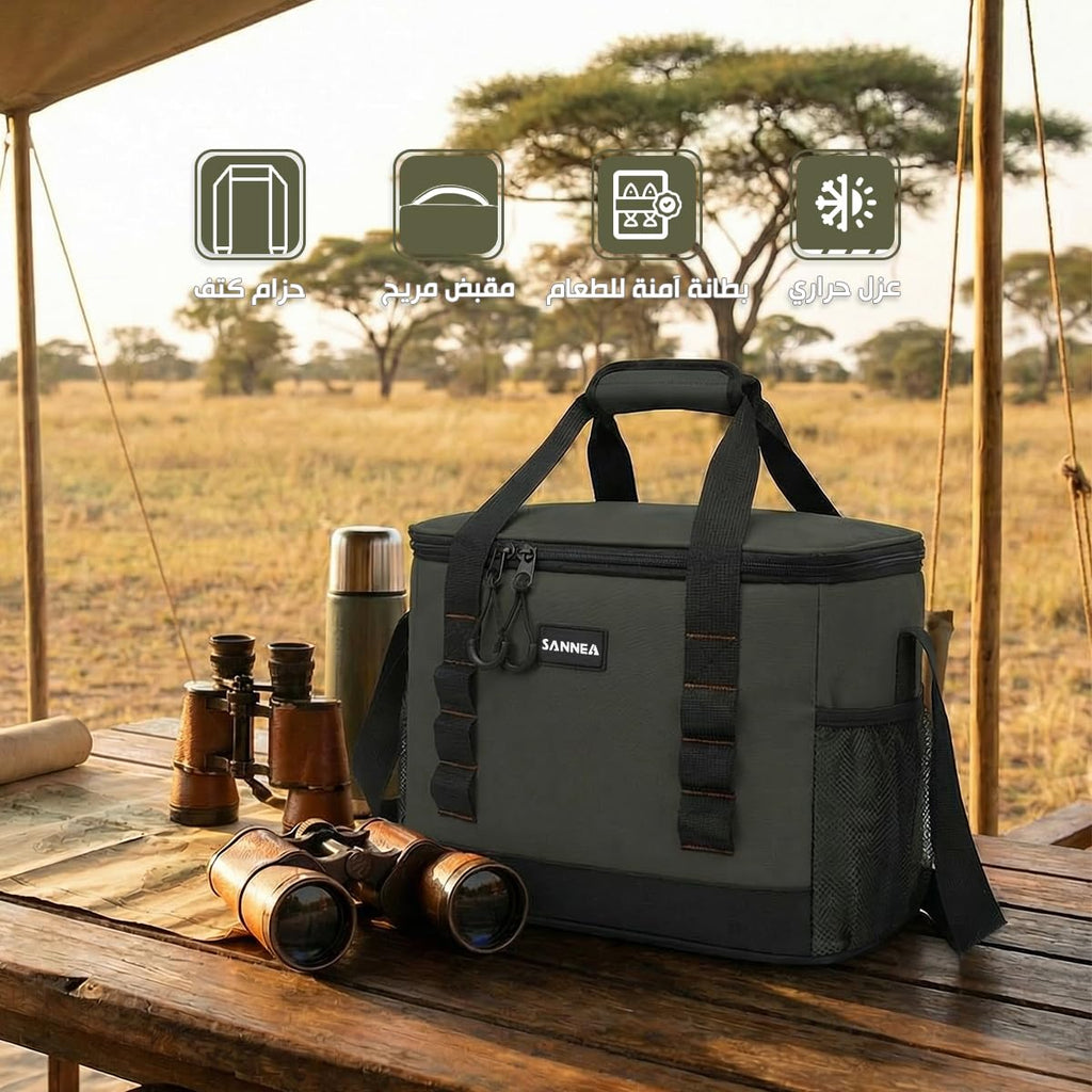 Lunch Bag 12 L, Insulated Thermal Cooler Tote, Waterproof Leakproof Reusable Food Carrier for Hot and Cold Meals, Work, School, Picnic and Travel, BB-565 (Green) - image 2