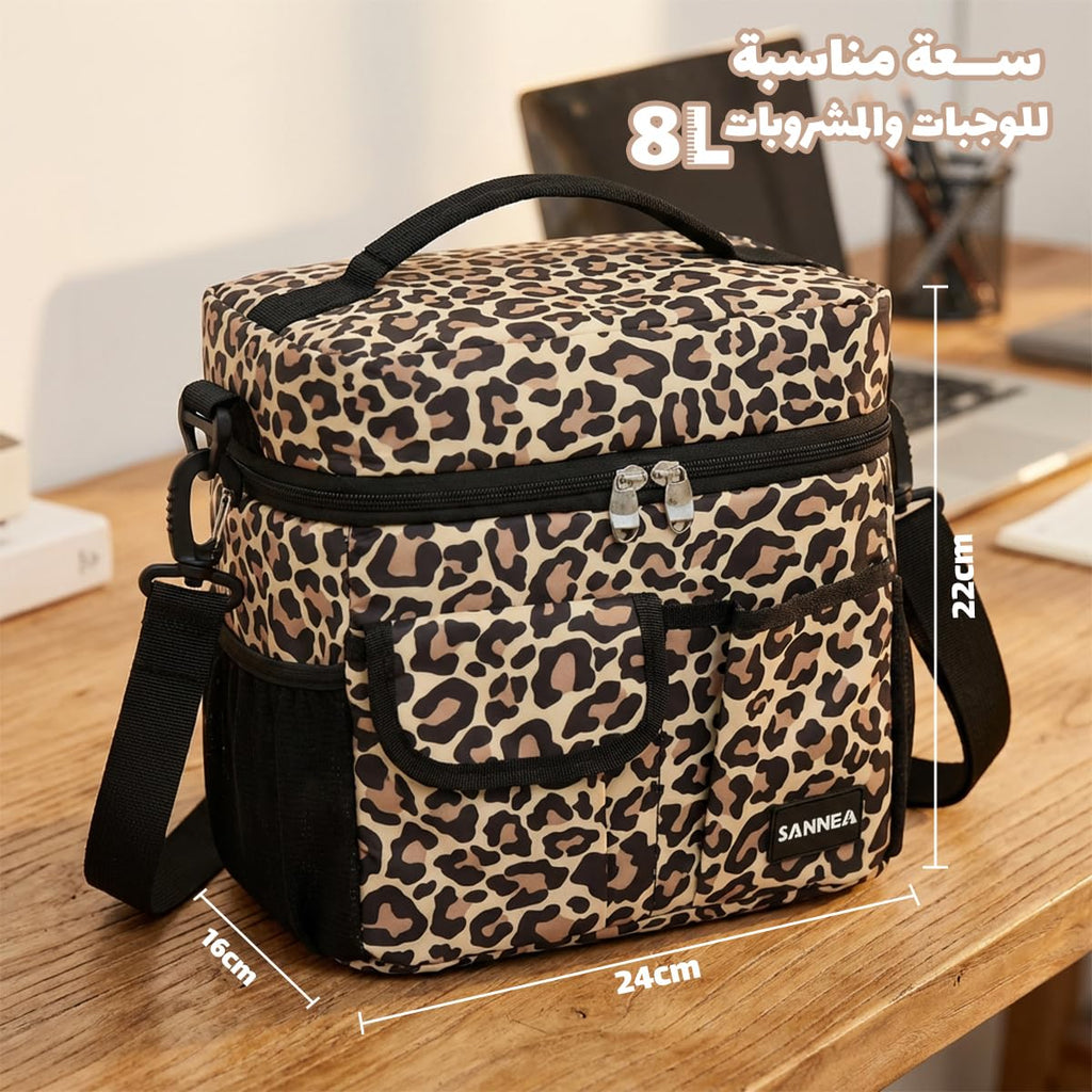 Insulated Lunch Bag 8L, Thermal Cooler Tote with Water-Resistant Design and Leak-Resistant Lining for Work, School, Picnic and Travel, BB-535 (Tiger) - image 3