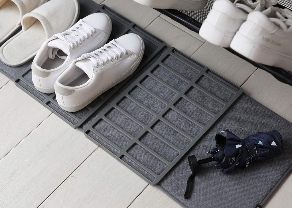 Shoe Mat for Entryway, Washable Boot Tray and Shoe Rack Drip Mat Holds up to 4 Pairs, Dirt and Water Catcher for Home, Hallway, Travel and Daily Storage, Grey - image 3