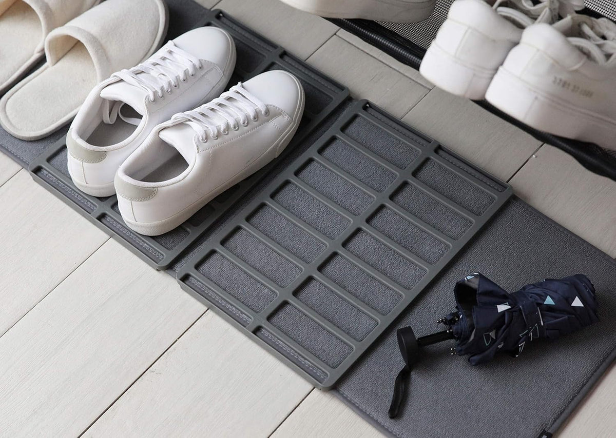 Shoe Mat for Entryway, Washable Boot Tray and Shoe Rack Drip Mat Holds up to 4 Pairs, Dirt and Water Catcher for Home, Hallway, Travel and Daily Storage, Grey - image 3