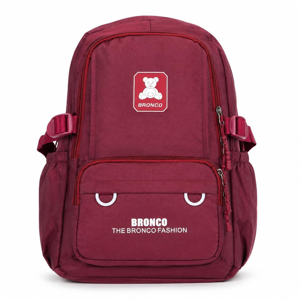 School Backpack for Boys, Large Capacity Lightweight Nylon Bookbag with Multiple Pockets, Wear-Resistant Breathable Student Bag for Daily School and Travel, Red - image 1
