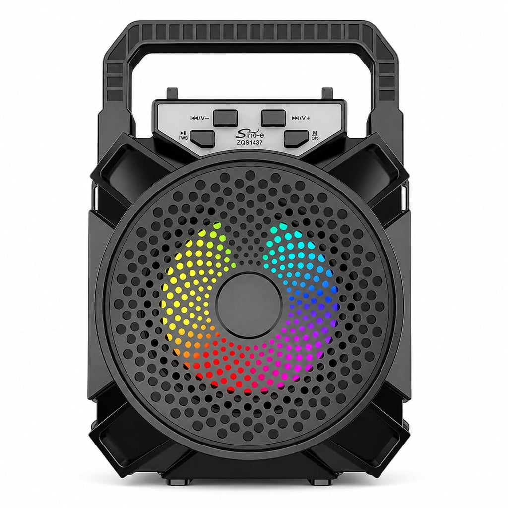 Portable Bluetooth Speaker, Wireless Multimedia Speaker with USB and Micro SD Card Support for Music, Home, Office and Travel, ZR-242S (Black) - image 1
