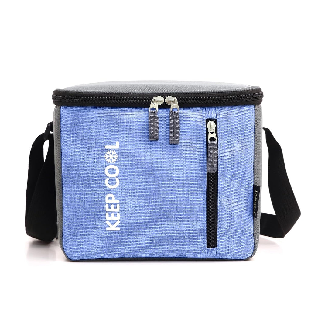 Insulated Lunch Bag 8L with Adjustable Shoulder Strap, Thermal Food Cooler Tote for School, Work, Travel and Picnics, BB-525 (Light Blue) - image 1