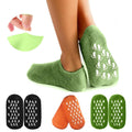 Moisturizing Gel Socks for Dry Cracked Heels, Silicone Spa Heel Socks with Jojoba Oil Olive Oil Vitamin E, Foot Care Pedicure Socks for Women and Men, Reusable Soft Feet Treatment, hanso (Green) - image 1