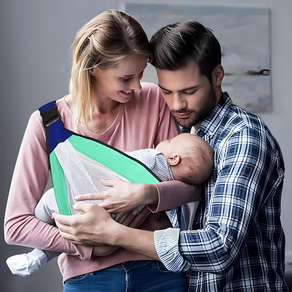 Baby Sling Carrier Adjustable Baby Wrap Carrier for Newborn Infant Toddler, Breathable Cotton Nursing Seat Hands Free Baby Holder for Mom Dad - image 6