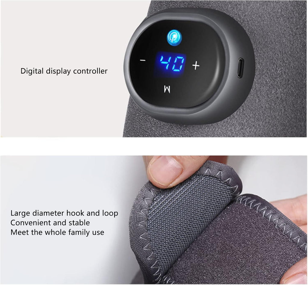 Knee Massager Heated Brace with 3 Vibration Modes and 5 Heat Levels Adjustable Strap Rechargeable Portable for Knee Shoulder Leg Daily Relaxation Home - image 5