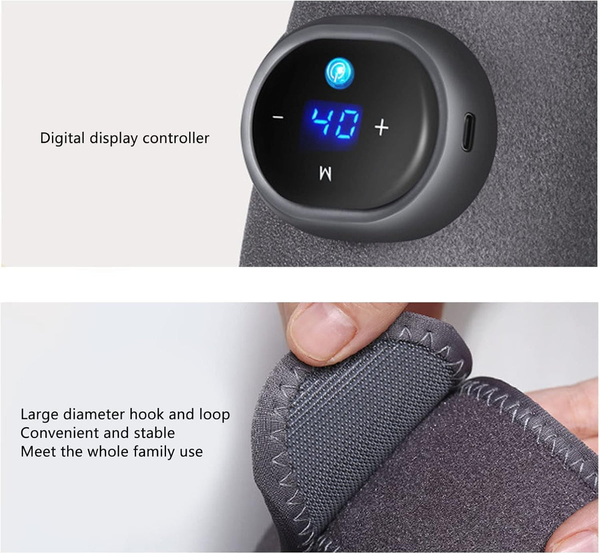 Knee Massager Heated Brace with 3 Vibration Modes and 5 Heat Levels Adjustable Strap Rechargeable Portable for Knee Shoulder Leg Daily Relaxation Home - image 5