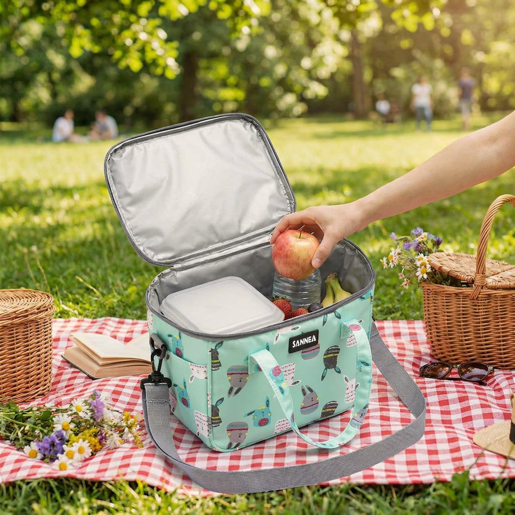 Lunch Bag 7 L, Insulated Thermal Cooler Tote, Waterproof Leakproof Reusable Food Carrier for Hot and Cold Meals, Work, School, Picnic and Travel, BB-547 (Cute Animals) - image 5