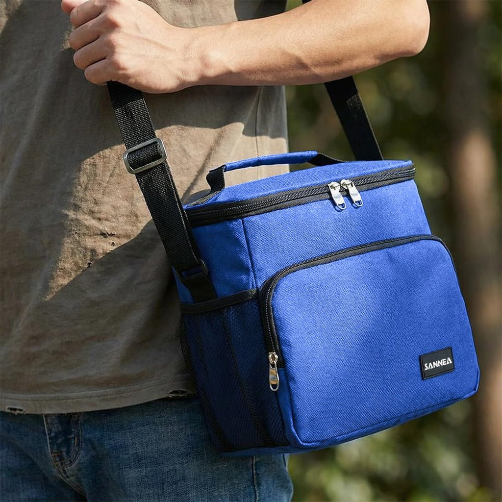 Lunch Bag 12 L, Insulated Thermal Cooler Tote, Waterproof Leakproof Food Storage for Hot and Cold Meals, Work, School, Picnic and Travel, Beach Design, BB-544 (Blue) - image 7