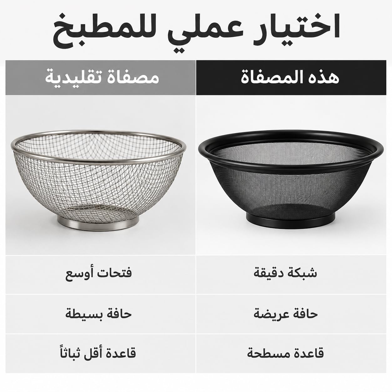 Colander, Stainless Steel Mesh Strainer Basket with Tall Rim, Heavy-Duty Kitchen Drainer for Pasta, Vegetables, Fruit Washing and Food Preparation, Small - image 3