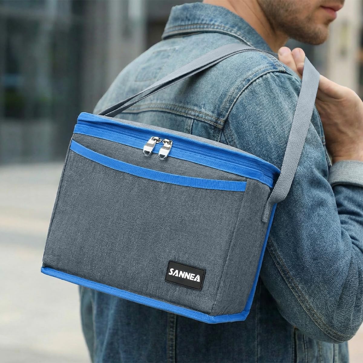 Lunch Bag 5 L, Insulated Thermal Cooler Tote, Waterproof Leak-Resistant Reusable Food Carrier for Hot and Cold Meals, Work, School, Picnic and Travel, BB-540 (Blue) - image 5