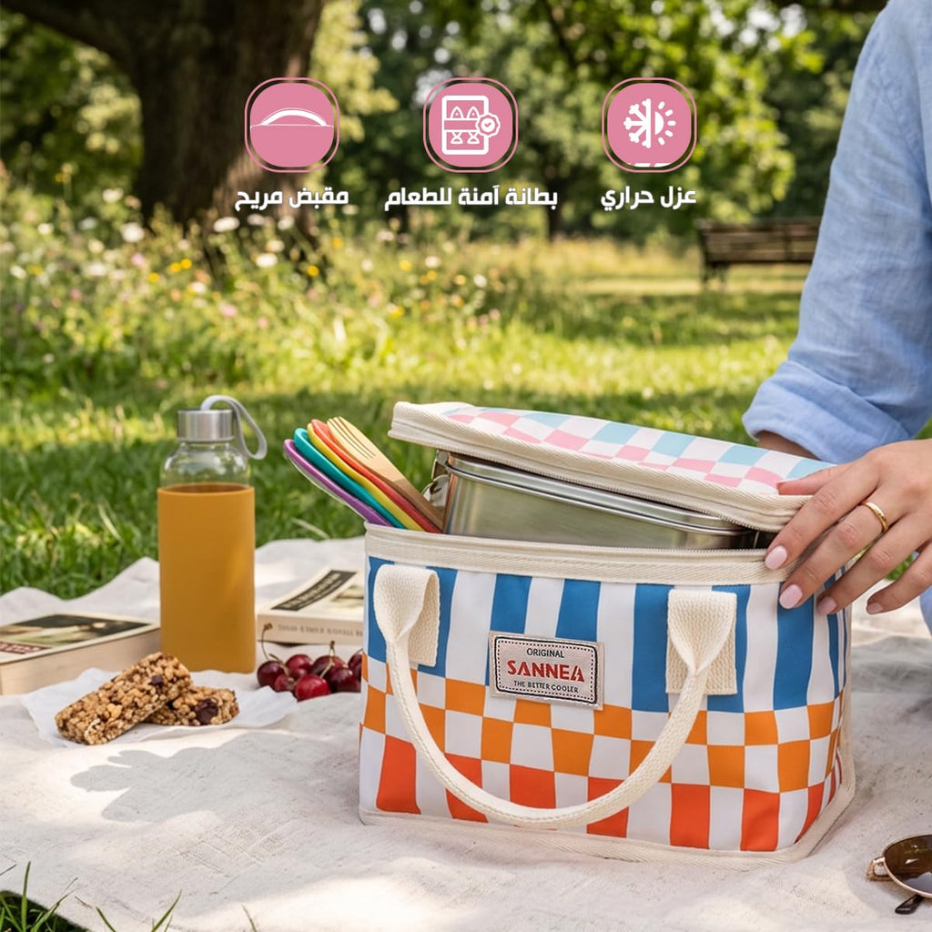 Insulated Lunch Bag 6L, Compact Thermal Cooler Tote with Leak-Resistant Lining and Water-Resistant Food Carrier Design for Work, School, Picnic and Travel, BB-552 - image 2