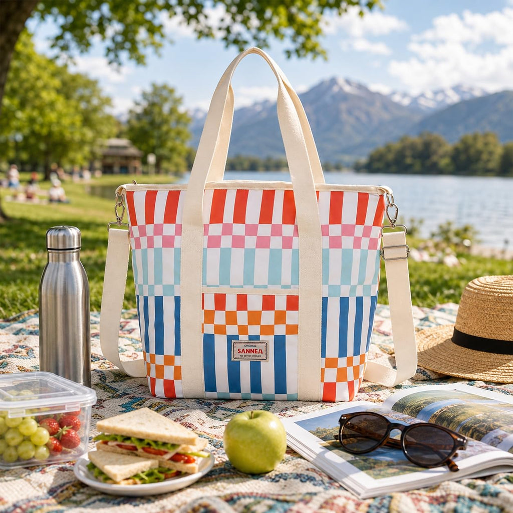 Insulated Lunch Bag 29L, Large Thermal Cooler Bag, Leak-Resistant Lining, Water-Resistant Polyester Food Carrier for Work, Office, School, Picnic and Travel, BB-551 - image 7