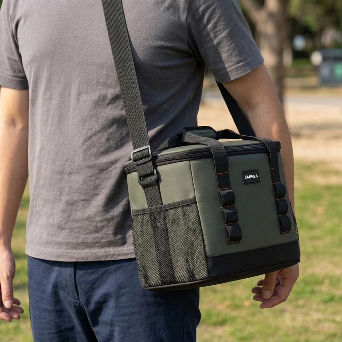 Lunch Bag, Insulated Lunch Bag 12L, Thermal Lunch Box Cooler Bag, Waterproof Leakproof Food Storage Tote for Hot and Cold Meals, Work, School, Travel and Picnic, hanso, BB-565 (Green) - image 6