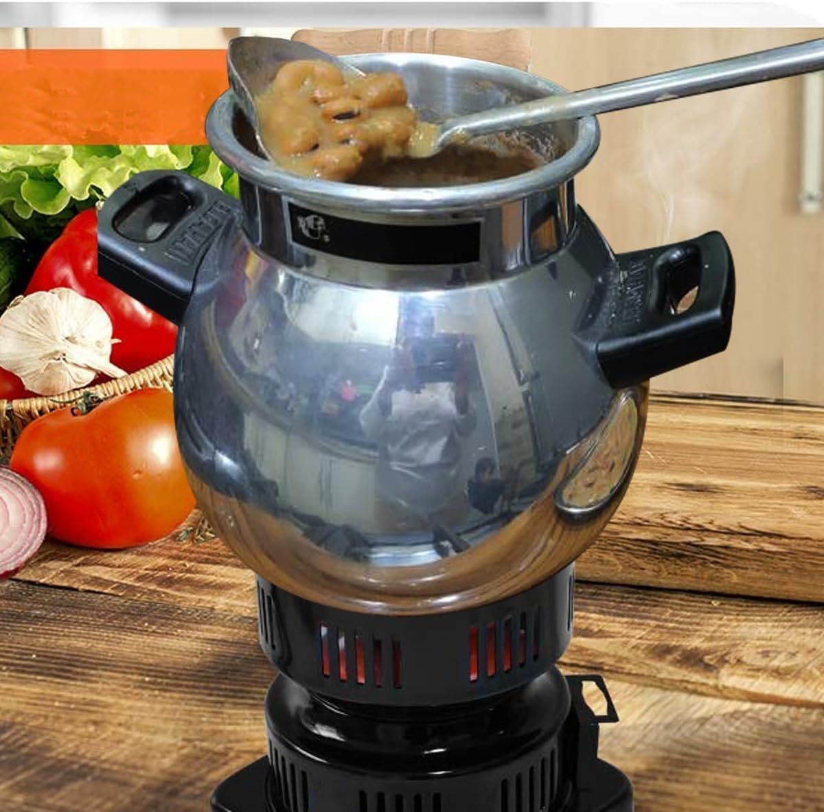 Electric Charcoal Starter 1000W, 220V Coal Burner with Stainless Steel Heating Element, Removable Tray, On/Off Switch and Anti-Slip Feet for BBQ and Shisha, Black - image 7