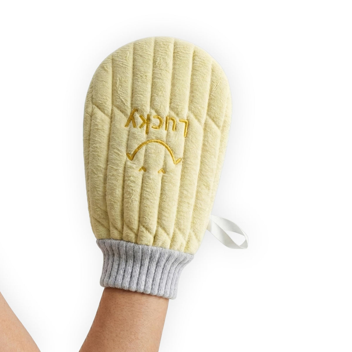 Body Loofah Shower Mitt, lightweight, for Gym Travel Work Home Bathroom, Yellow - image 1