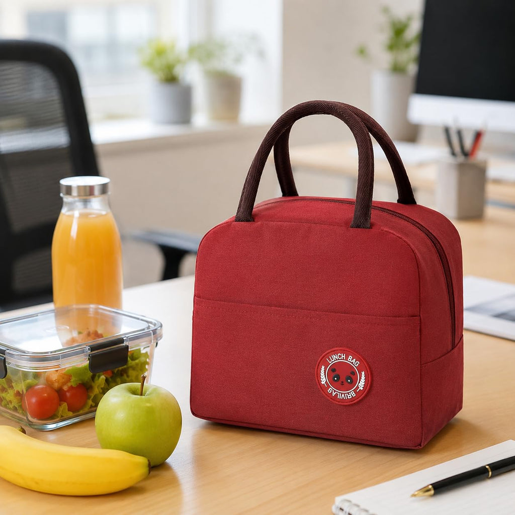 Lunch Bag 1.5L, Insulated Thermal Cooler Tote, Leak-Resistant Foldable Food Storage Bag for Work, School, Office, Beach, Travel and Picnic, Red - image 6