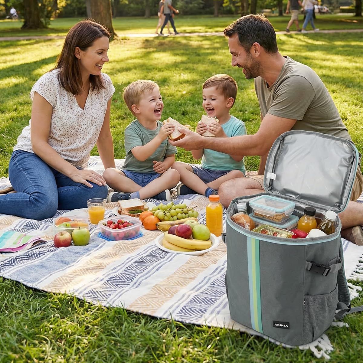 Insulated Lunch Bag 23L, Large Thermal Cooler Tote with Leak-Resistant Lining for Hot and Cold Food, Reusable Meal Carrier for Work, School, Picnic and Travel, BB-530 - image 6